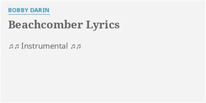 Beachcomber lyrics