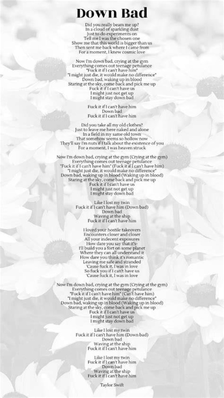 Devour down bad lyrics