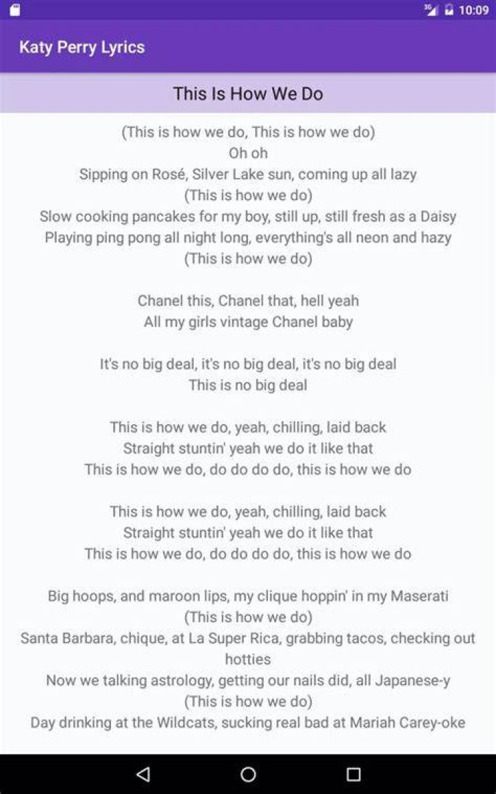 Katy Perry - This Is How We Do Lyrics Meaning