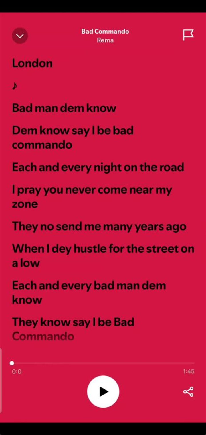 The commando lyrics